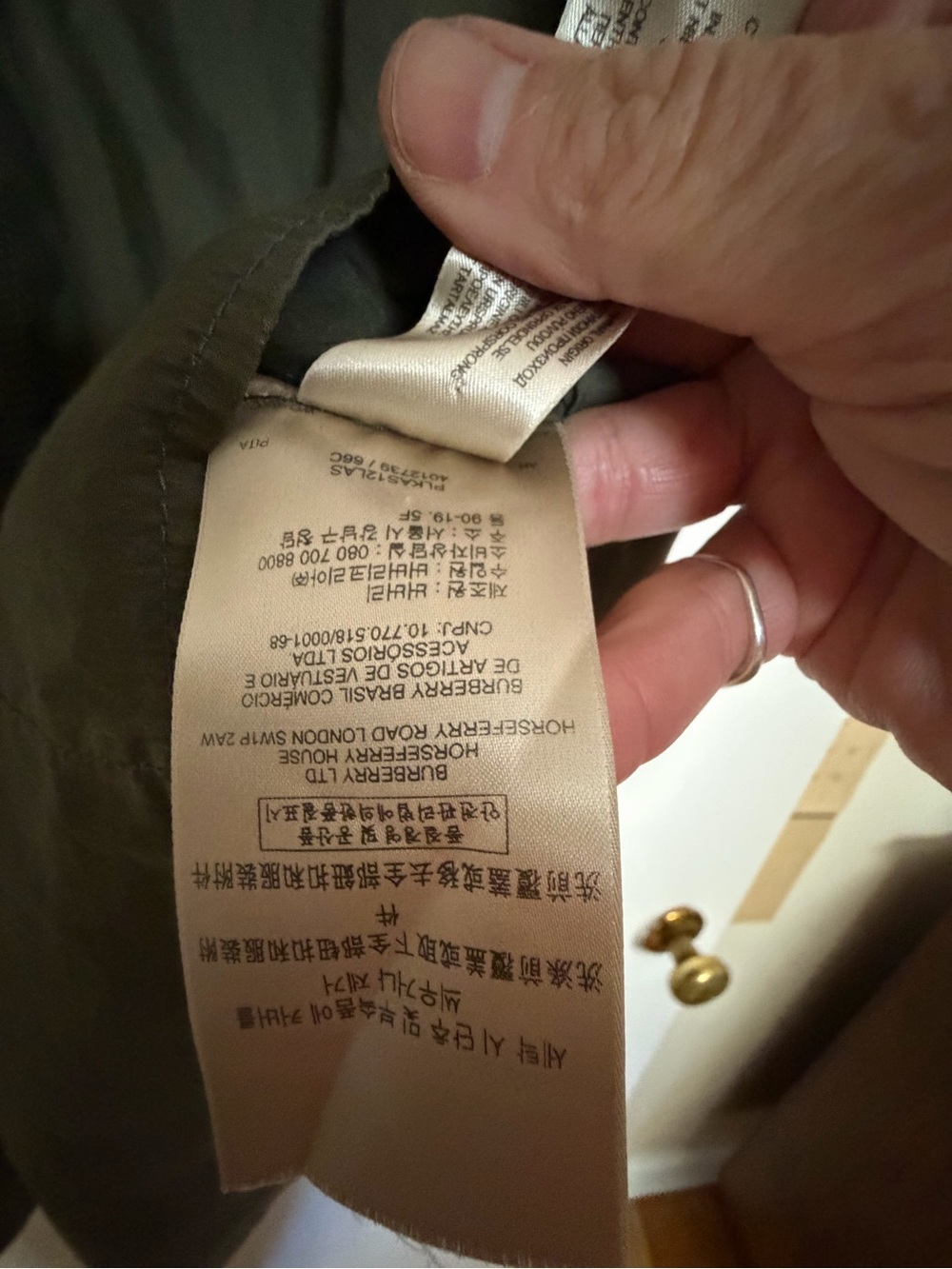Burberry Brit Olive Green Utility Midi Dress - Picture 7 of 9